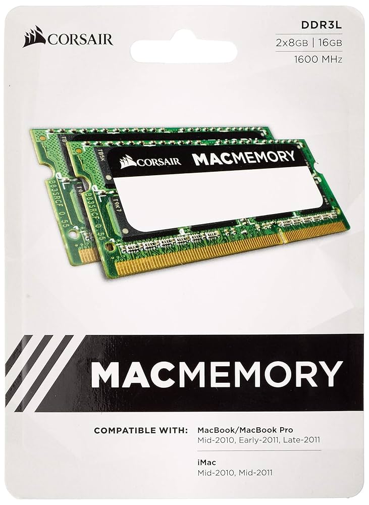 その他 CORSAIR CMX16GX3M2A1600C11 Corsair CMSA16GX3M2A1600C11 Apple Certified 16 GB (2x8 GB